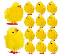 CHICAMPERA 36 Pcs Mini Easter Chicks Decor Fluffy Yellow Chickens for Festive Celebrations Cute Easter Decorations for Home Parties and Crafts
