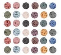 CHICAMPERA 39pcs 8mm Volcanic Lava Rock Essential Oil Diffuser Beads for Car Aromatherapy, Natural Unscented Stone Beads for Jewelry Making and Travel Fragrance