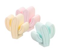 CHICAMPERA 3pcs Car Aroma Clips Cactus Design Solid Perfume Diffusers for Vehicle Air Vents Yellow Pink Green Easy Install Car Fragrance Decor