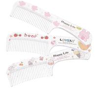 CHICAMPERA 3pcs Cartoon Hair Combs Adorable Design Lovely Students Hair Combs for Girls