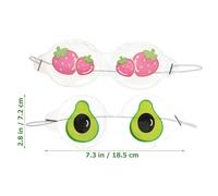 CHICAMPERA 3pcs Cooling Eye Masks Fruit Cold Compress Eye Patch Cucumber Extract Breathable Gel Mask for Sleep Random Style