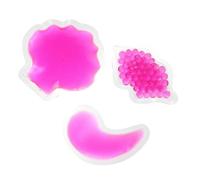 CHICAMPERA 3pcs Gel Pack Hot and Cold Therapy Lips-shaped Ice Packs with Pvc Cool Soothing Gel for Relieving Face Toxins at Health Fairs and Hospitals