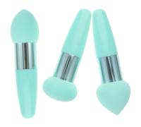 CHICAMPERA 3pcs Green Multifunctional Makeup Brush Pen Set with High-density Latex Sponge for Makeup Application, Portable Pp Cosmetic Tools That Do Not Hurt Eye Or Skin