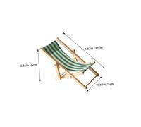 CHICAMPERA 3pcs Mini Wooden Beach Chair for Dollhouse Realistic Folding Miniature Deck Chairs in Red Blue Green Solid Wood Dollhouse Furniture Accessories for Seaside Decor and Creative Play