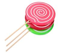 CHICAMPERA 3pcs Simulation Lollipop Models Realistic Candy Ornaments for Photography and Scene Decor Vivid Fake Lollipops and Lightweight and Eye Catching