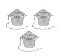 CHICAMPERA 3pcs Stainless Steel Ultrasonic Cleaning Basket Mesh Jewelry Cleaning Basket with Lock 1.65in Silver for Watches and Watch Parts Home Care