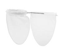 CHICAMPERA 3pcs Tea Filter Bag with Stainless Steel Handle Cotton Mesh Strainer for Milk Tea and Coffee Brewing Reusable Non-Woven Filter Cloth for Home and Cafe Use Includes Small Steel Ring