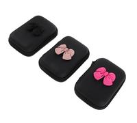 CHICAMPERA 3pcs Wired Earbud Travel Carrying Case Set with Hard Eva Shell, Zipper Closure and Internal Dividers, Multifunctional Storage for Earphones, Data Cables, and Electronic