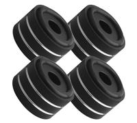 CHICAMPERA 4 Pcs Speaker Feet Cushion with Non-slip Rubber Rings, Aluminium Alloy Anti-vibration Isolation Pads for Amplifier Speakers, Sturdy Simple Design to Reduce Vibration and Increase