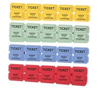 CHICAMPERA 400pcs Raffle Ticket for Events Double Roll Design for Lotteries Door Prizes and Celebrations Tickets Red Blue Yellow Green for Scale Gatherings and Entertainment Activities