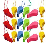 CHICAMPERA 48Pcs Plastic Whistle for Cheering and Sports Meetings for Referees and Parties Hanging Whistles for School Events and Athletic Competitions