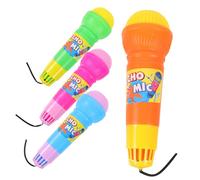 CHICAMPERA 4pcs Echo Microphone Toy Boys and Girls Bop Toys Wireless Karaoke Mics Safe Plastic Simulated Mics for Toddlers