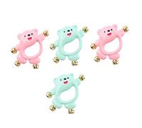 CHICAMPERA 4pcs Handbell Rattles Boy Girl Toys for Early Education Safe for Toddlers to Shake and Explore Stimulates Visual and Auditory Development