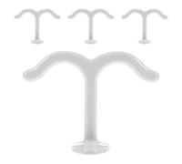 CHICAMPERA 4pcs Hanging Hook Wall Hook Zinc Alloy Material Protects Clothes Simple Installation White for Wardrobe Use