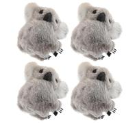 CHICAMPERA 4pcs Koala Stuffed Animal Hair Clips and Teens, Comfortable Lightweight Lambswool Material, Creative Adorable Design for Party Photo Props