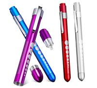 CHICAMPERA 4pcs Led Pen Lights for Nurses Pocket Clip, Medical Nursing Penlights for Diagnostic Use, Multi-color Nursing Supplies for Healthcare Professionals