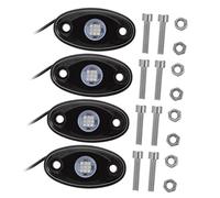CHICAMPERA 4pcs LED Under Kit for Car Exterior Blue Ambient Chassis Lights Easy Install for Trucks Motorcycles Off Road Vehicles Enhance Driving Atmosphere and Safety