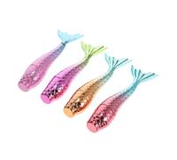 CHICAMPERA 4pcs Mermaid Lipstick Tubes Gradient Design Portable Lip Gloss Containers Lightweight Cosmetic Bottles for Lip Oil Gloss Dye Liquid Travel Storage