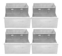 CHICAMPERA 4pcs Metal Rabbit Feeder Box Small Animal Feeder with Sturdy Iron Structure and Large Capacity for Cages Enhancing Management Efficiency and Optimizing Daily Feeding Process