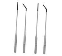 CHICAMPERA 4pcs Pet Feeding Tools Reptile Pool for Terrarium Bearded Dragon Feeding Tongs Tweezers for Reptiles Aquarium Supplies Tweezer Tongs Silver Stainless Steel