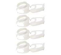 CHICAMPERA 4pcs Pigeon Fixed Frame for Injection and Feeding, Plastic Stable Design with Versatile Usage, Suitable outside Lofts and Inspections, White Sturdy Pigeon Feeding Holder