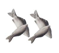 CHICAMPERA 4pcs Realistic Fish Prop PU Material Lifelike Pretend Fish for Food Photography Kitchen Decoration Party Prank with Vibrant Color Stability and Craftsmanship