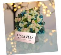 CHICAMPERA 4pcs Rose Gold Acrylic Reserved Table Signs Guest Seat Markers for Wedding Restaurant Events Family Dining Reservations