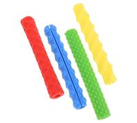CHICAMPERA 4pcs Silicone Chewable Pencil Caps for Boys and Students, Stabilize Grip and Provide Stable Tactile Feedback, Suitable for Daily Learning Situations and Writing Activities
