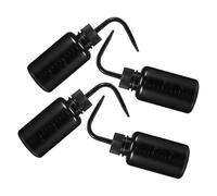 CHICAMPERA 4Pcs Small Squeeze Bottles Eyelash Washing Bottles 6.09X1.97X1.97 In Portable Easy to Clean Black PE Plastic for Eyelash and Body Tattoo Cleaning Body Tattoo Care