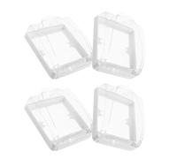 CHICAMPERA 4pcs Waterproof Plastic Switch Cover Guard for Indoor Decoration and Bathroom, Easy Observation of Switch Status with Elegant and Simple Design, Protective Outlet Splash Box