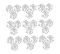 CHICAMPERA 50pcs 18mm Irregular Square Acrylic Ice Cubes Reusable Fake Ice Cubes for Photography and Home Decor