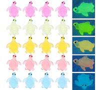 CHICAMPERA 50Pcs Glow Dark Mini Resin Turtles Sea Turtle Figurines for Dollhouse Garden Aquariums DIY Projects Vibrant and Tiny Animal Decorations