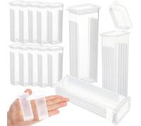 CHICAMPERA 50pcs Pathology Slide Boxes Plastic Cuboid Slide Storage Holder Small Glass Microscope Case for Laboratory Specimens and Section Storage