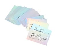 CHICAMPERA 50pcs Thank You Cards Postcards Coated Paper Blank Backside Easy to Put into Envelopes Customers Showing Thanks to Customers