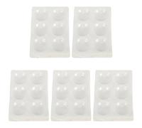 CHICAMPERA 5Pcs Ceramic Spot Reaction Plate 6-Hole Porcelain Chemical Testing Plate for Laboratory Experiments White and Black Scientific Experiment Spot