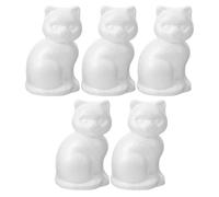 CHICAMPERA 5pcs Cm White Foam Cat Model for DIY Craft Blank Embryo