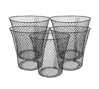 CHICAMPERA 5pcs Iron Plant Protector Cage Mesh Designed Flowerpot Cover Reusable Wear-resistant Plant Cover for Private Gardens and Home Gardening