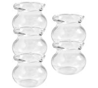 CHICAMPERA 5pcs Mini Glass Fish Bowls Ornaments for Boys and Girls Transparent Decorative Accessories for Miniature Houses and Model Scenarios for Handicraft and Cognitive Development