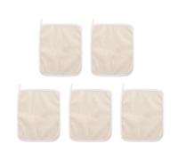 CHICAMPERA 5pcs Nylon Exfoliating Face and Body Wash Cloths Fast Drying Scrub Towels that Remove Grease, Oil, and Dead Skin Cells, for Shower and Bath Use