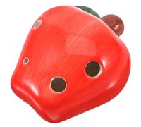 CHICAMPERA 6-hole Ceramic Ocarina for Boys and Girls and Beginners, Small Alto Musical Instrument in Red, Suitable for Students and Travel Souvenirs