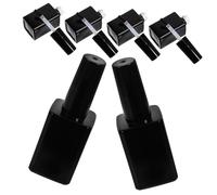 CHICAMPERA 6 Pcs Empty Gel Polish Bottles Black Glass Small Nail Polish Bottles 15 Ml Refillable Easy to Carry for Homes and Outdoor Activities