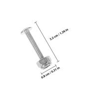 CHICAMPERA 6pcs Foosball Table Fixing Screws and Nuts Large Size Silver Foosball Hardware Replacement Parts for Tabletop Football Repair and Maintenance Accessories