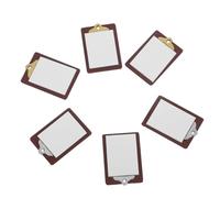CHICAMPERA 6pcs Miniature Paper Clipboards for Dollhouse School Accessories Small Whiteboard Writing Boards Lightweight Realistic Design DIY Micro Scene Decoration