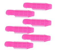 CHICAMPERA 6Pcs Pink Plastic Hair Root Curlers with Bang Curlers Clips Hair Styling Roller Clips for Voluminous Waves
