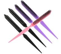 CHICAMPERA 6pcs Portable Foldable Abs Hair Combs with Two Kinds of Teeth, Double Use Styling and Hairdressing Combs for Travel and Everyday Hair Care Random Color