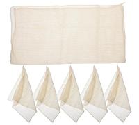 CHICAMPERA 6Pcs Pure Cotton Cheesecloths 40X40Cm Reusable Kitchen Straining Cloths for Tofu Cheese Making and Yogurt, Food-Grade Cotton Mesh for Cooking and Home Use