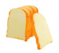 CHICAMPERA 6pcs Realistic Fake Toast Bread Slices Set - Lifelike Artificial Bread Decorations for Dollhouse, Bakery Shop Display, Party Props, and Kitchen Play Food