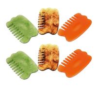 CHICAMPERA 6pcs Resin Gua Sha Scraping Comb Set with Smooth Surface for Regulating Local Heat, Multi-Purpose Massage Tool for Face and Scalp Relaxation, Wellness and Relief