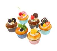 CHICAMPERA 6pcs Simulation Fake Cake Models Delicate Cake Food Models Photo Props for Decor