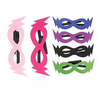 CHICAMPERA 6pcs Superhero Mask Set for Eye Masks for Halloween Mardi Gras Costume Parties Soft Comfortable Fun Dress Up Accessories Blue Green Pink Purple Black Red